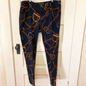 Ralph Lauren Black Equestrian Print Jeans 16